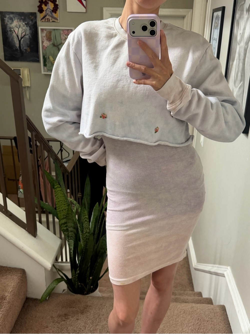 TALENTLESS Pastel Ombre Ribbed Mini Dress
